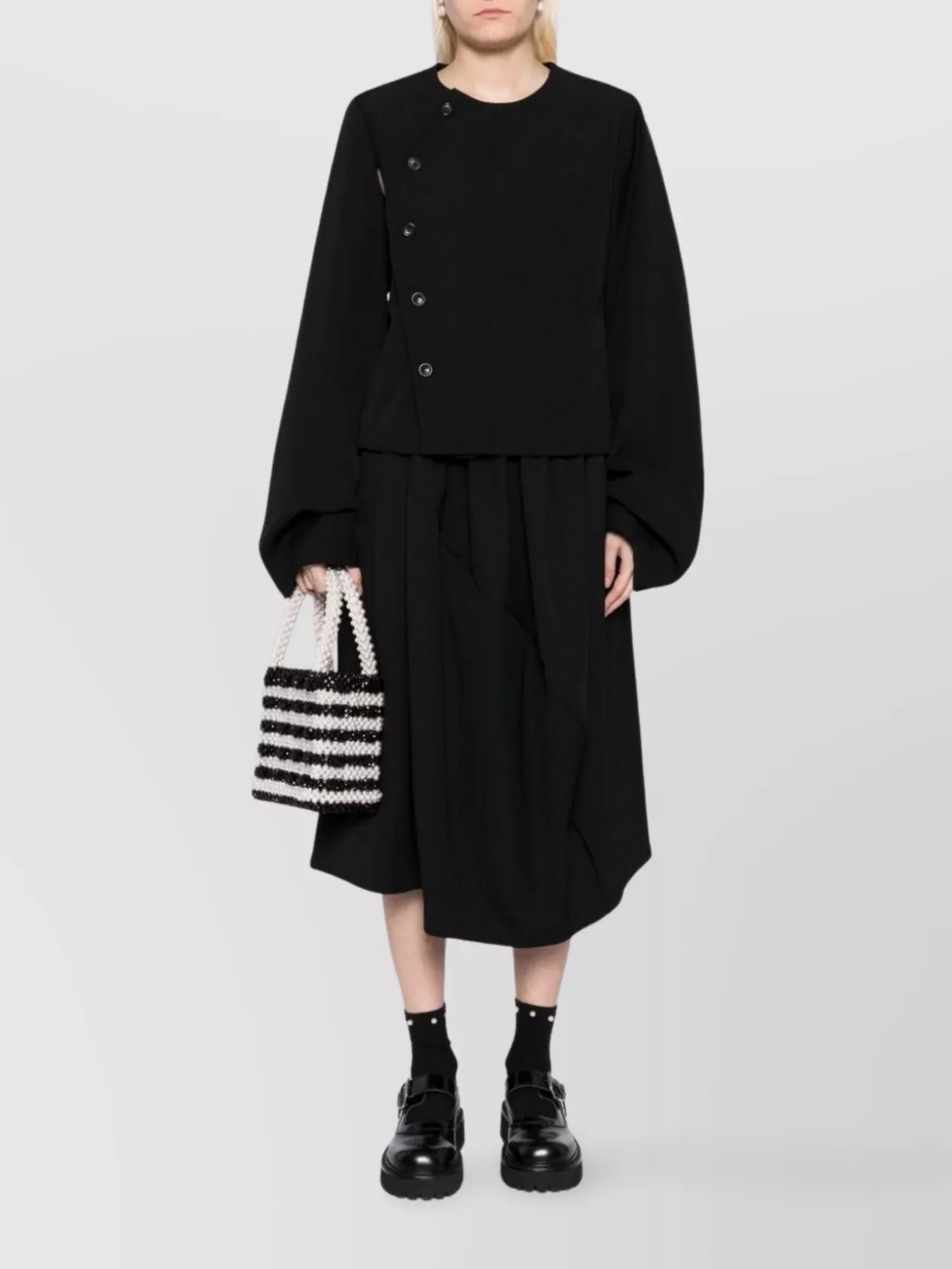 Comme Des Garçons Cropped Women's Jacket Long Sleeves In Black