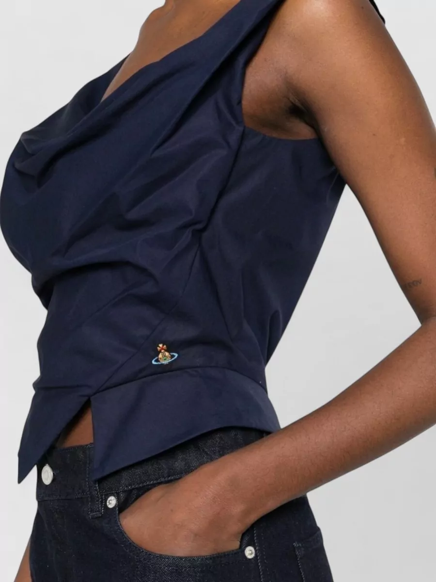 Vivienne Westwood Draped Square Neck Top Fitted Waist