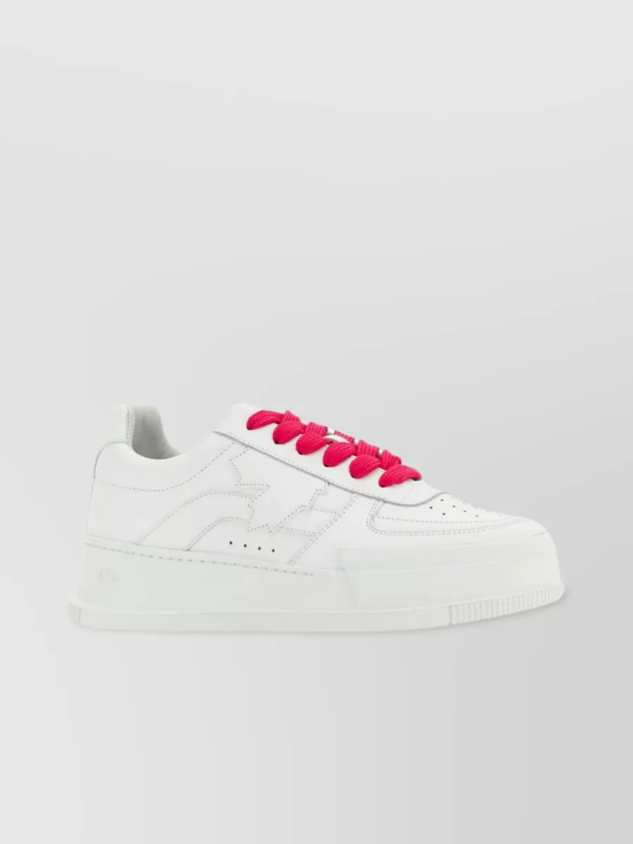 Shop Dsquared2 Canadian Sneakers In Smooth Leather In Pink