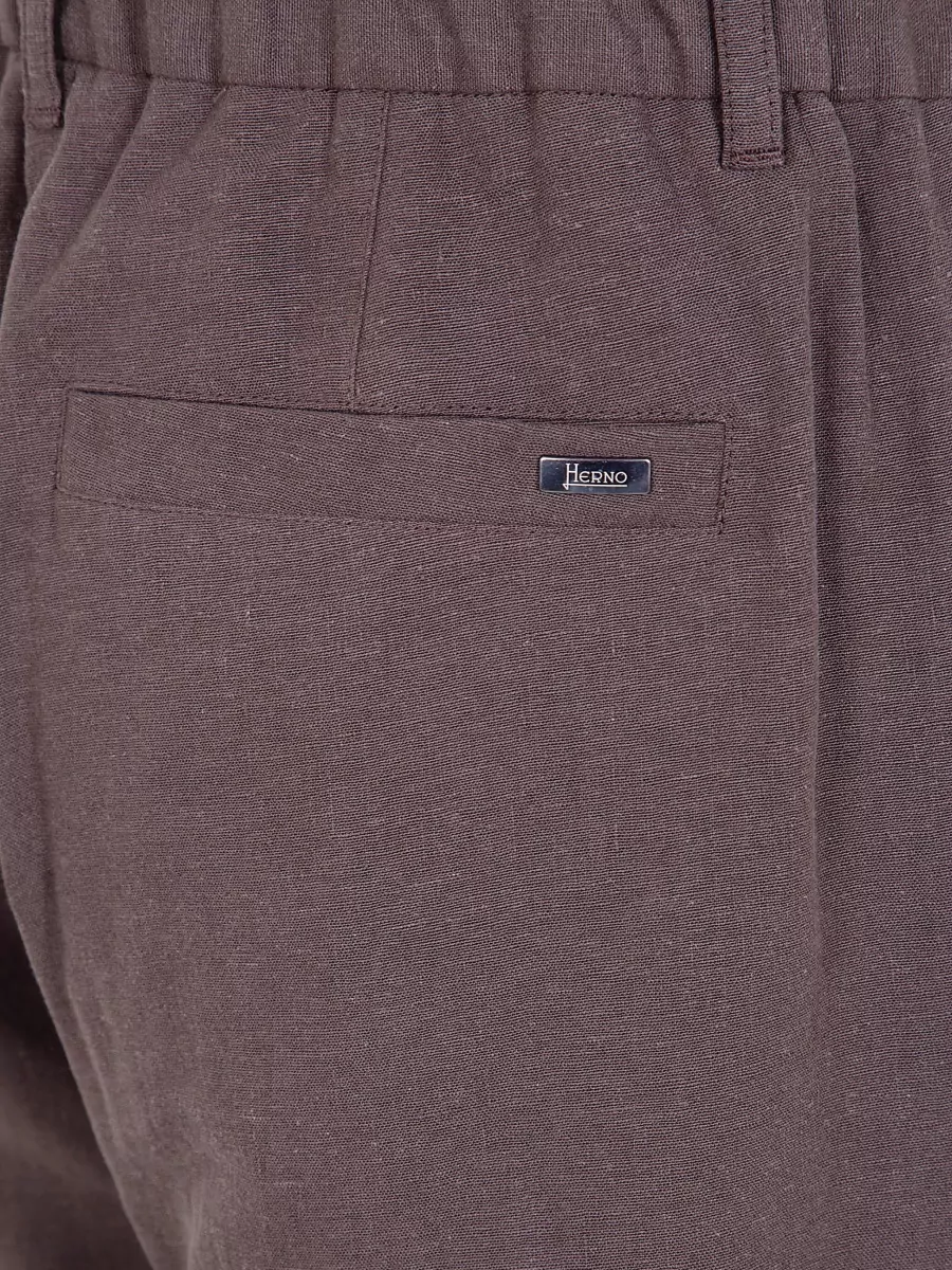 Herno Linen Tailored Trousers