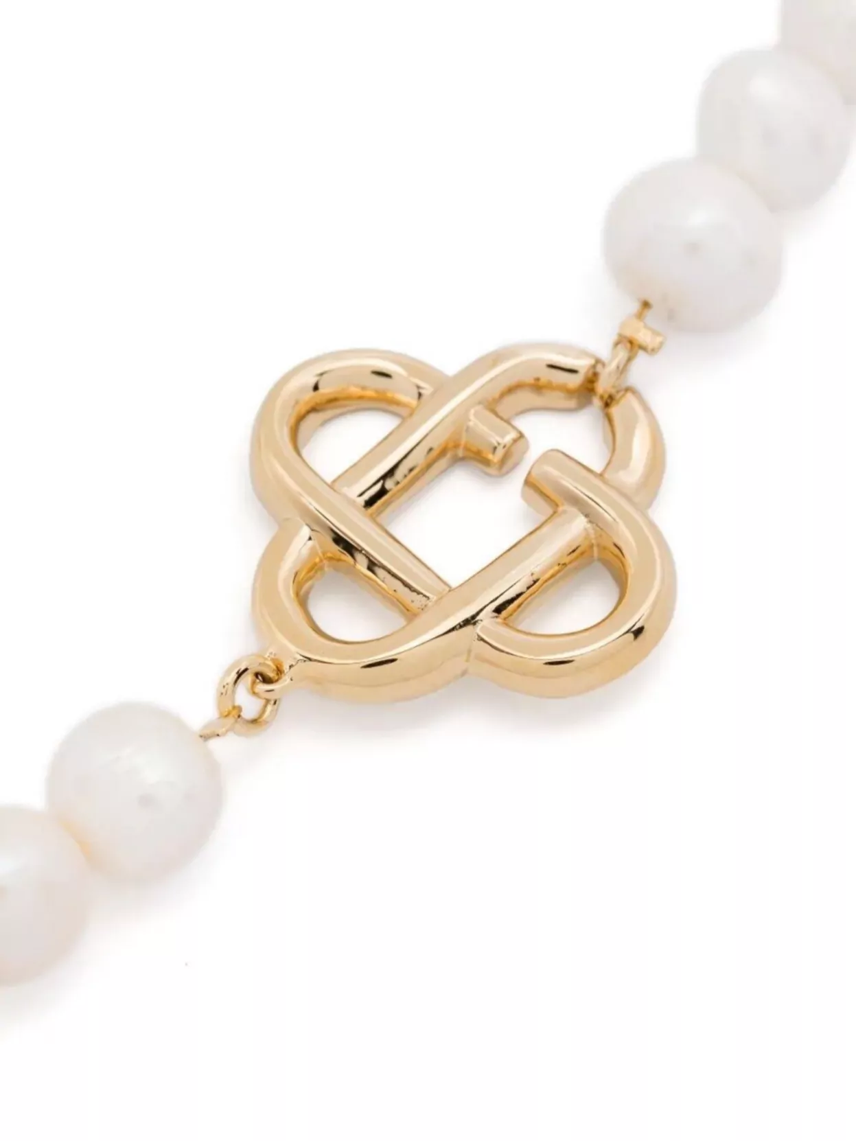 Casablanca Medium pearl logo necklace | The Fashion Square