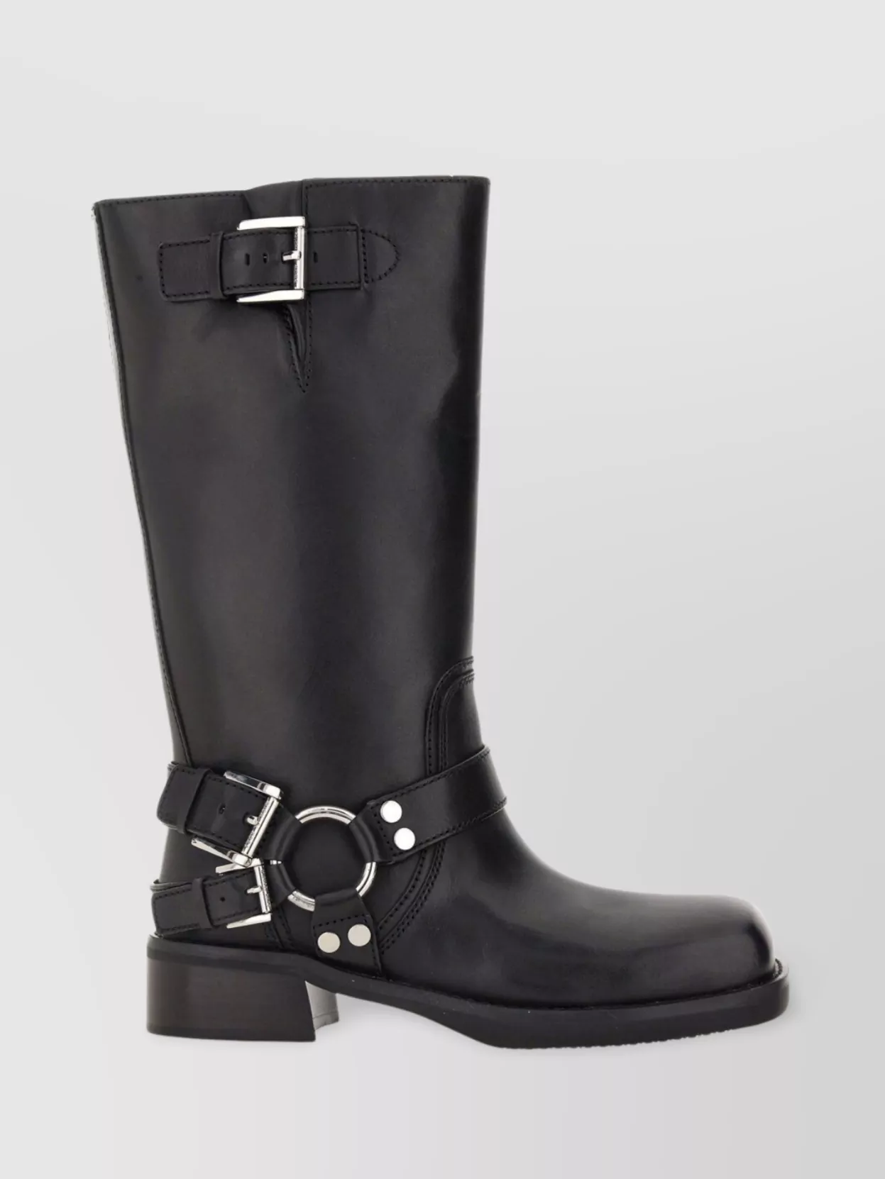 Michael Kors "crosby" Block Heel Buckle Mid-calf Boots