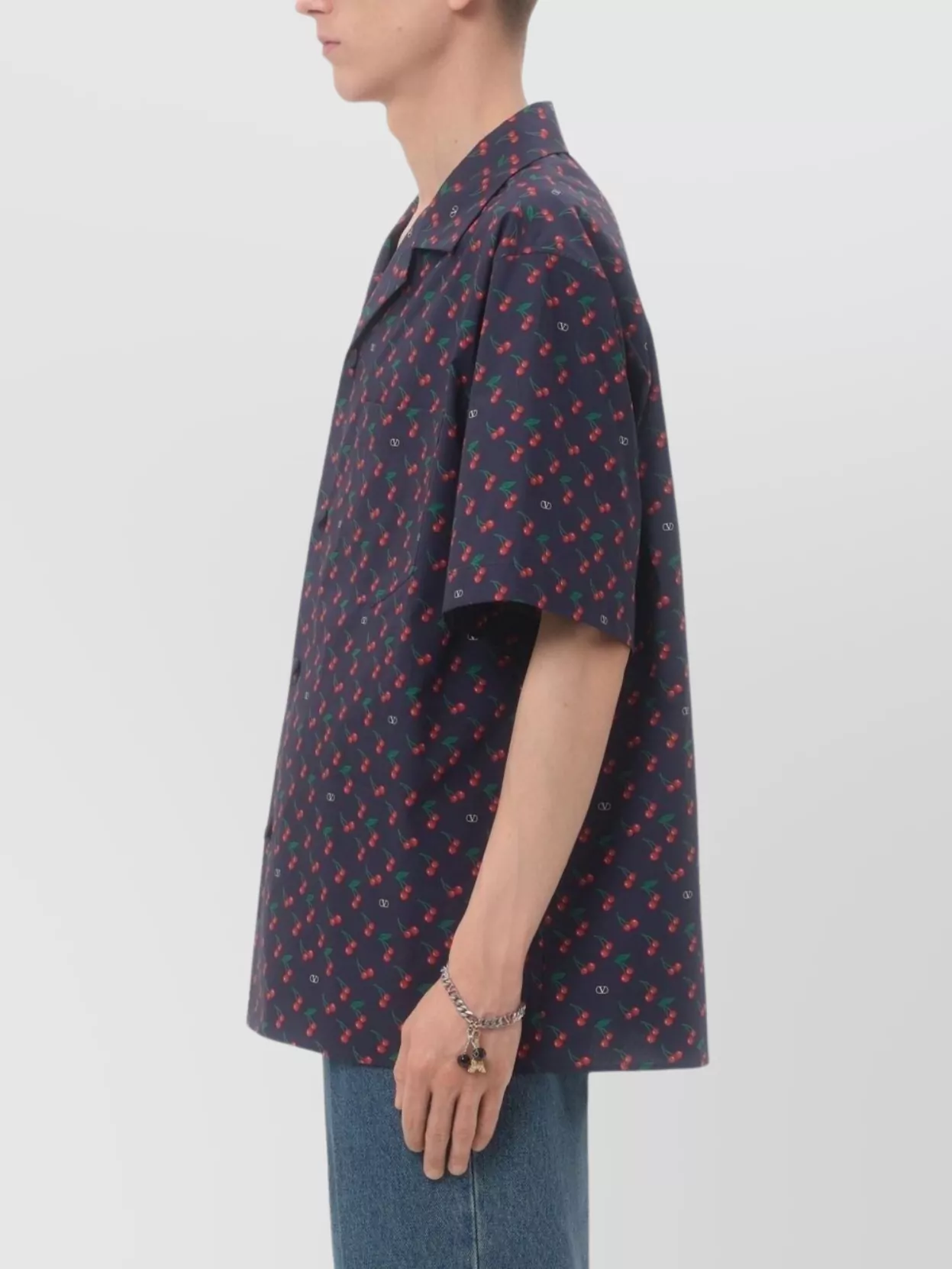 Valentino Garavani Cherryfic Print Bowling Shirt