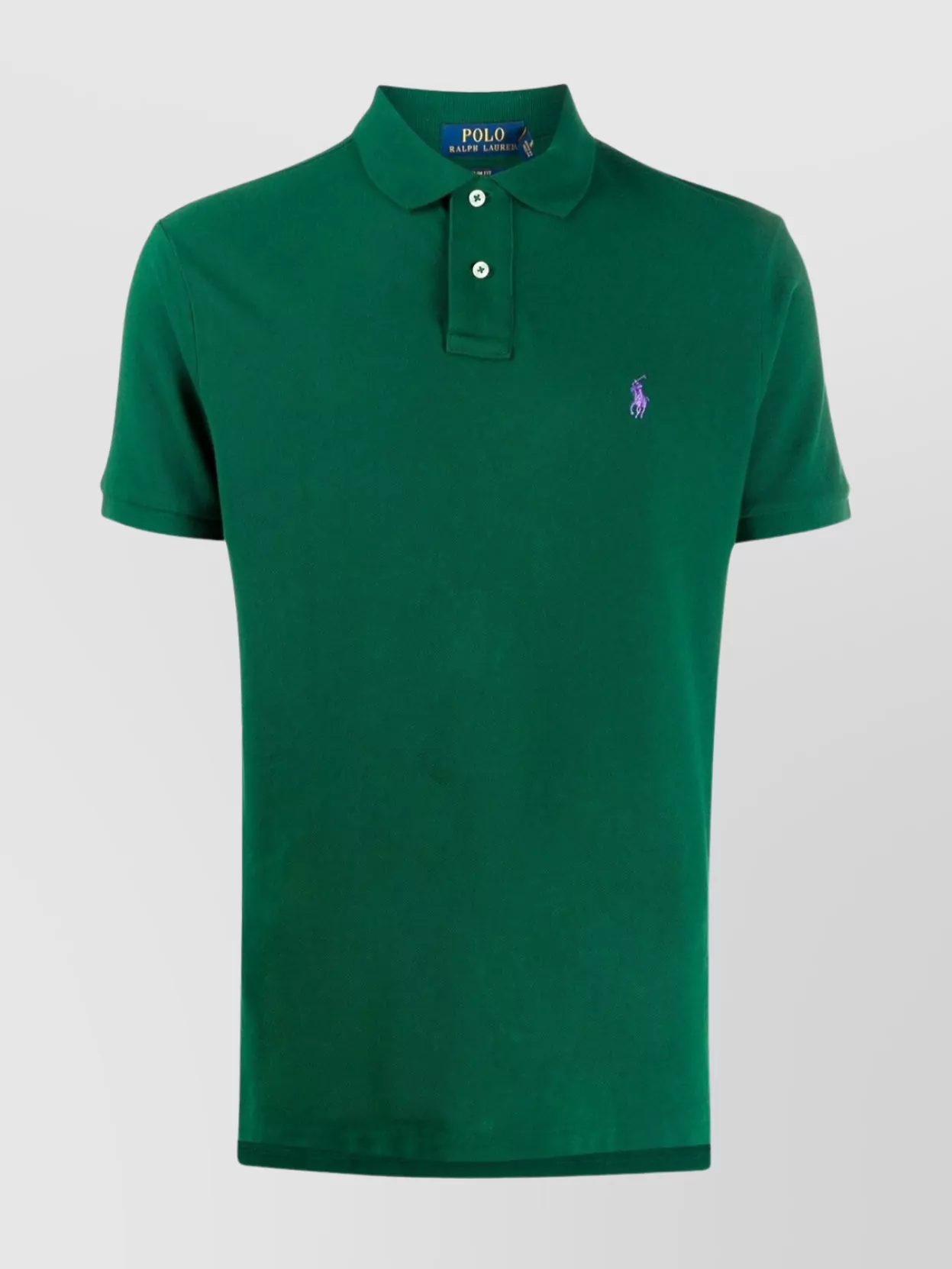 Ralph Lauren Logo Collar Polo Shirt In Cotton