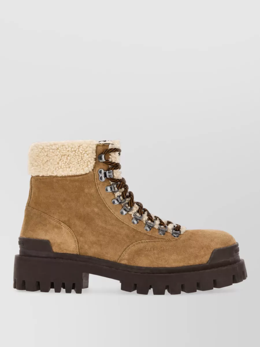 Balenciaga suede leather ankle boots
