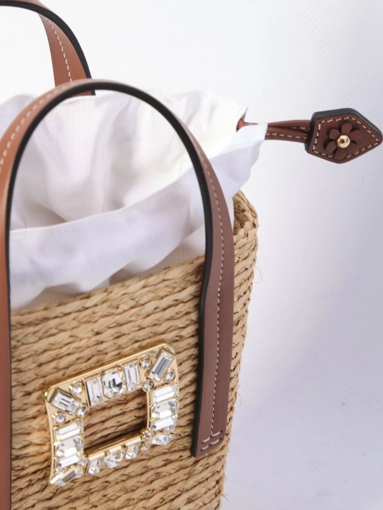 Roger Vivier Crystal Buckle Mini Bucket Bag