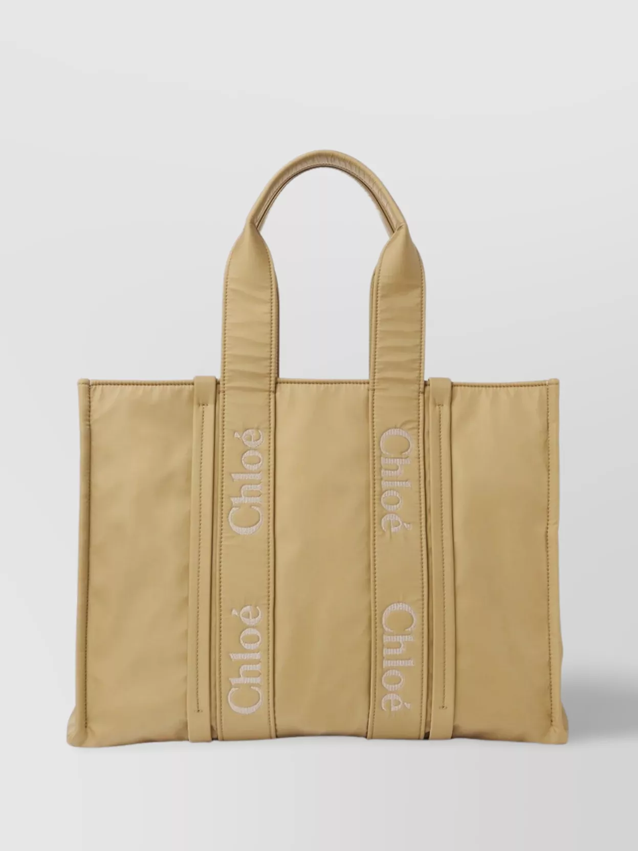 Shop Chloé Versatile Woody Tote Bag With Side Pockets In Brown