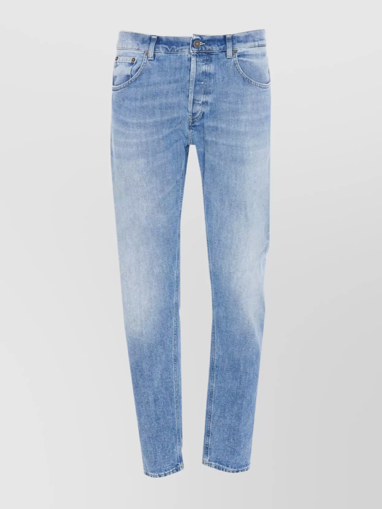 Dondup Skinny Trousers Five Pockets Rivet Detailing In Blue