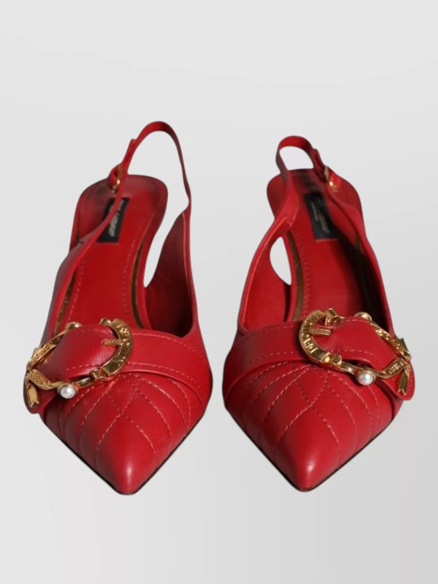 Dolce&Gabbana Leather Slingback Sandals