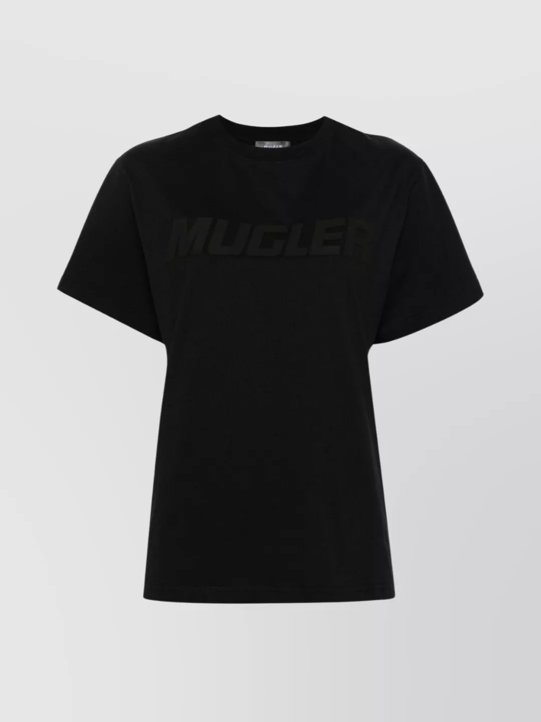 Shop Mugler Relaxed Fit Crew Neck Top In Black