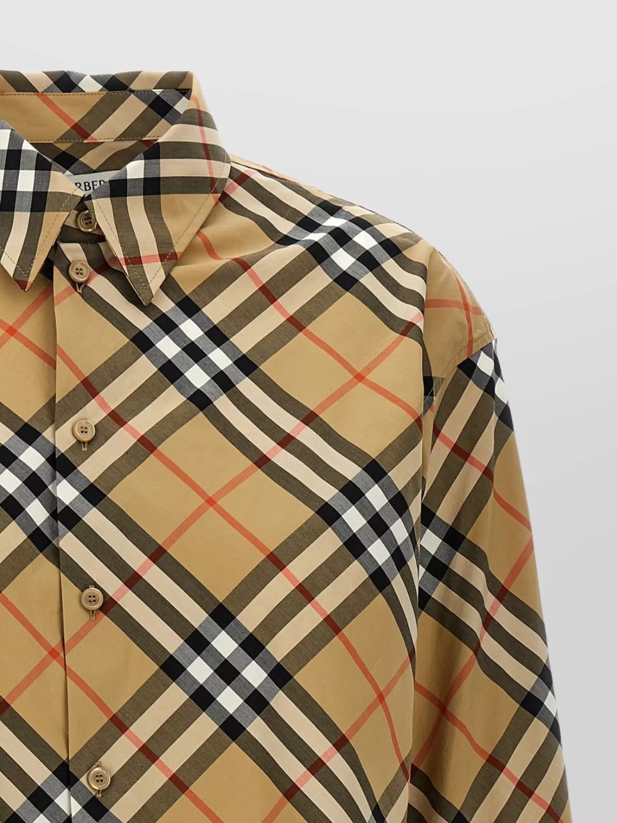 Burberry Checkered Pattern Long Sleeve Shirt
