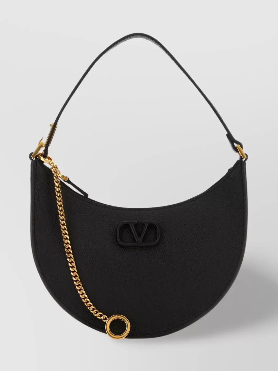 Valentino Garavani Small Vlogo Signature Leather Shoulder Bag