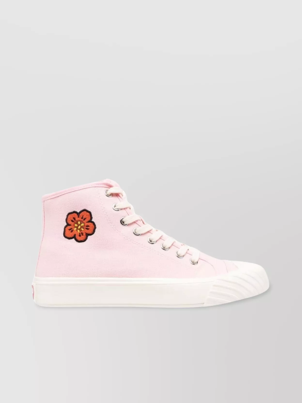Shop Kenzo Signature Floral High-top Sneakers In Cream
