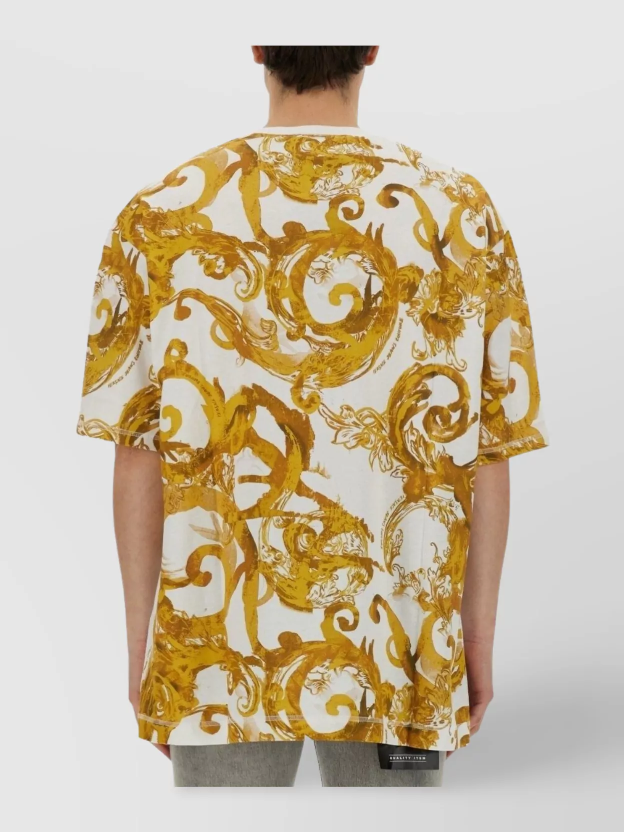 Shop Versace Jeans Couture Graphic Logo Print Crew Neck T-shirt