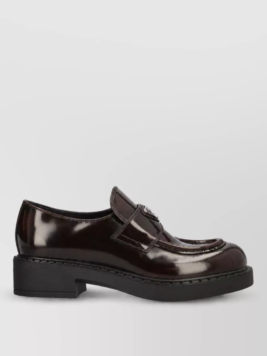 Prada leather loafers