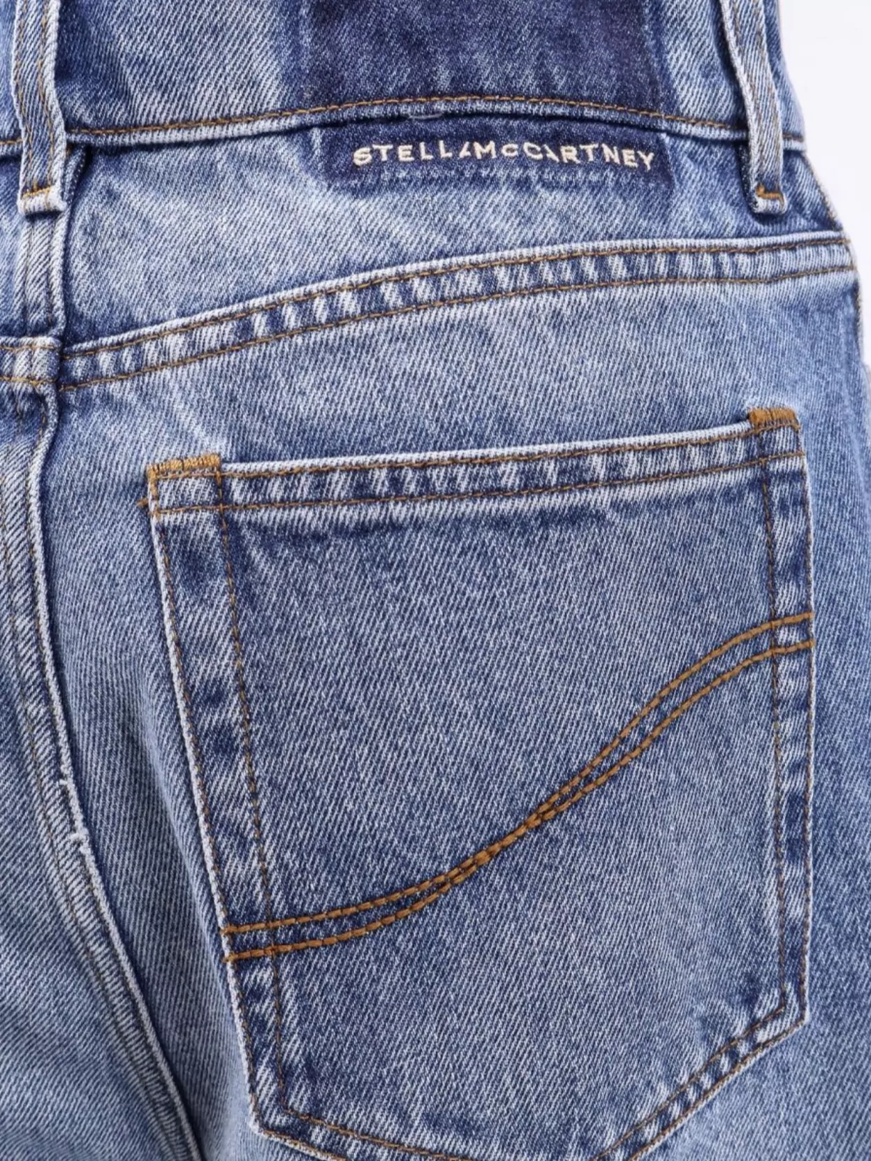 Shop Stella Mccartney Wide Leg Cotton Jeans