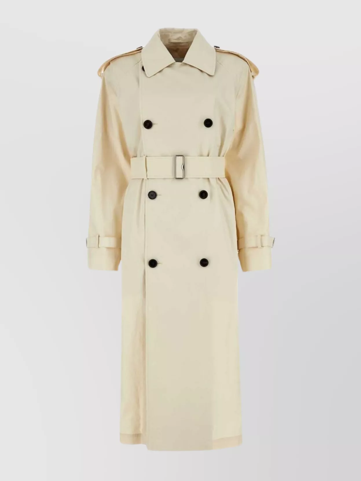 Shop Burberry Structured Belted Trench Coat