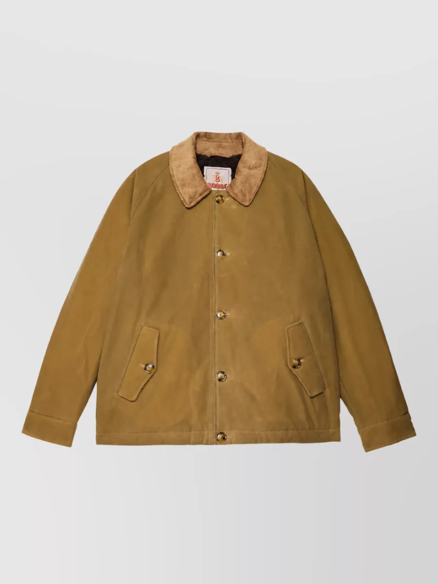 Baracuta waxed cotton regular-fit single-breasted coat