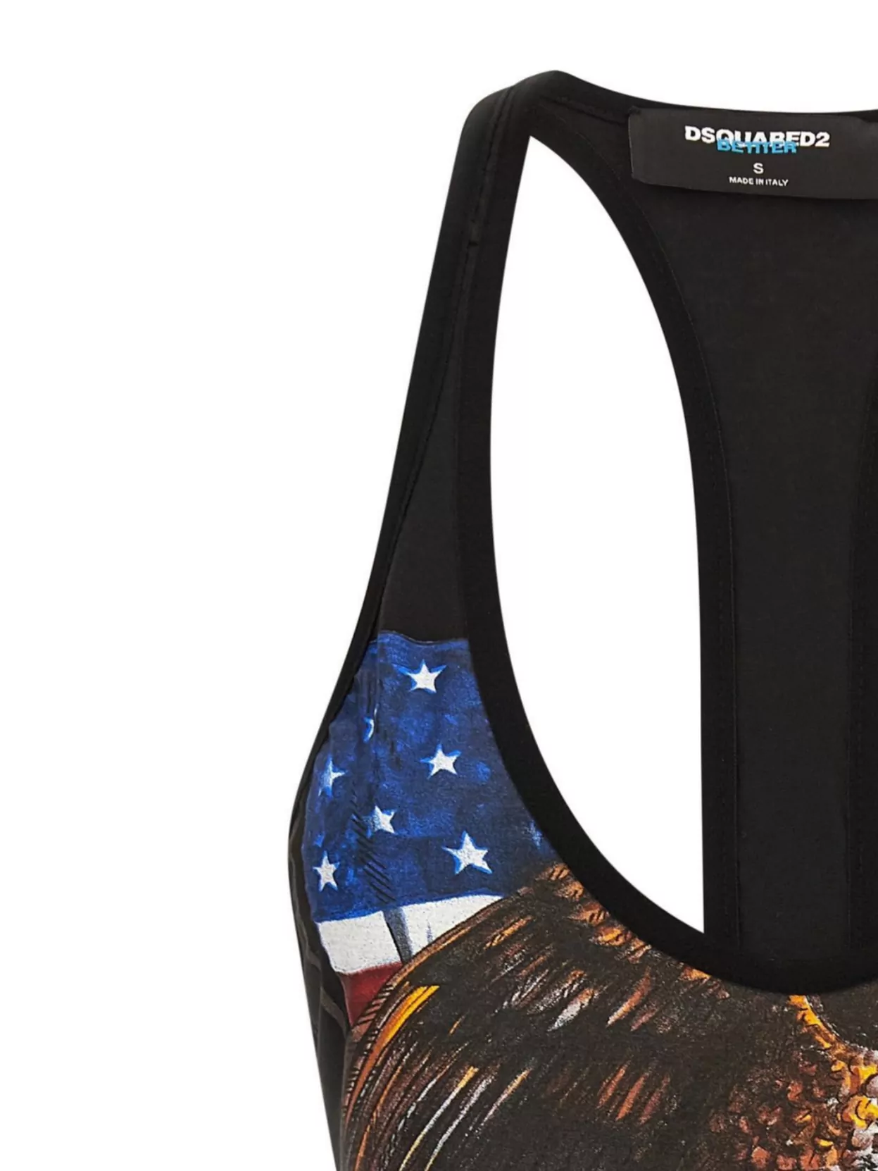 Dsquared2 Better Racerback Graphic Bodysuit In Multi