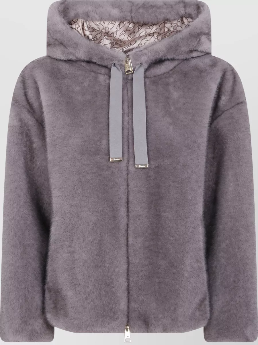 Herno faux fur bomber jacket