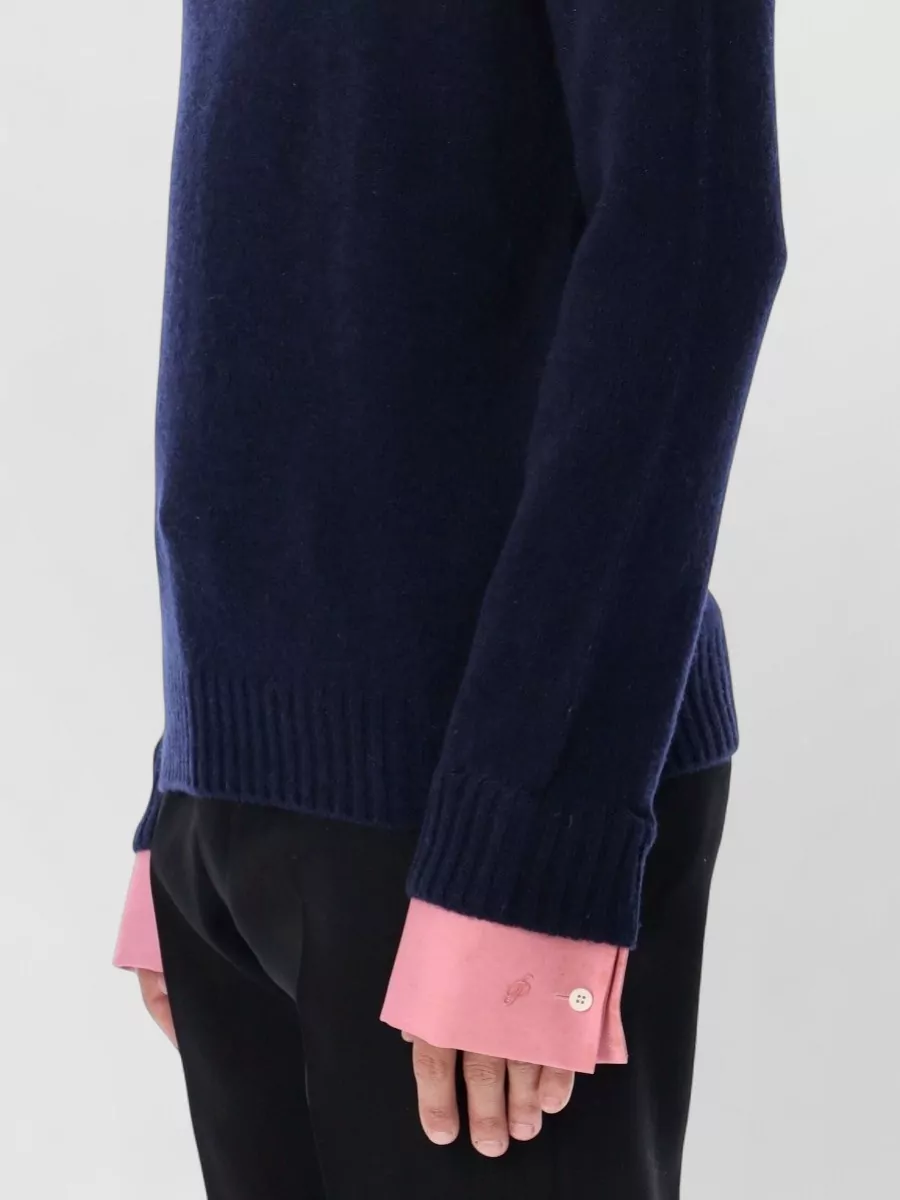 Prada Wool Ribbed Crewneck Sweater