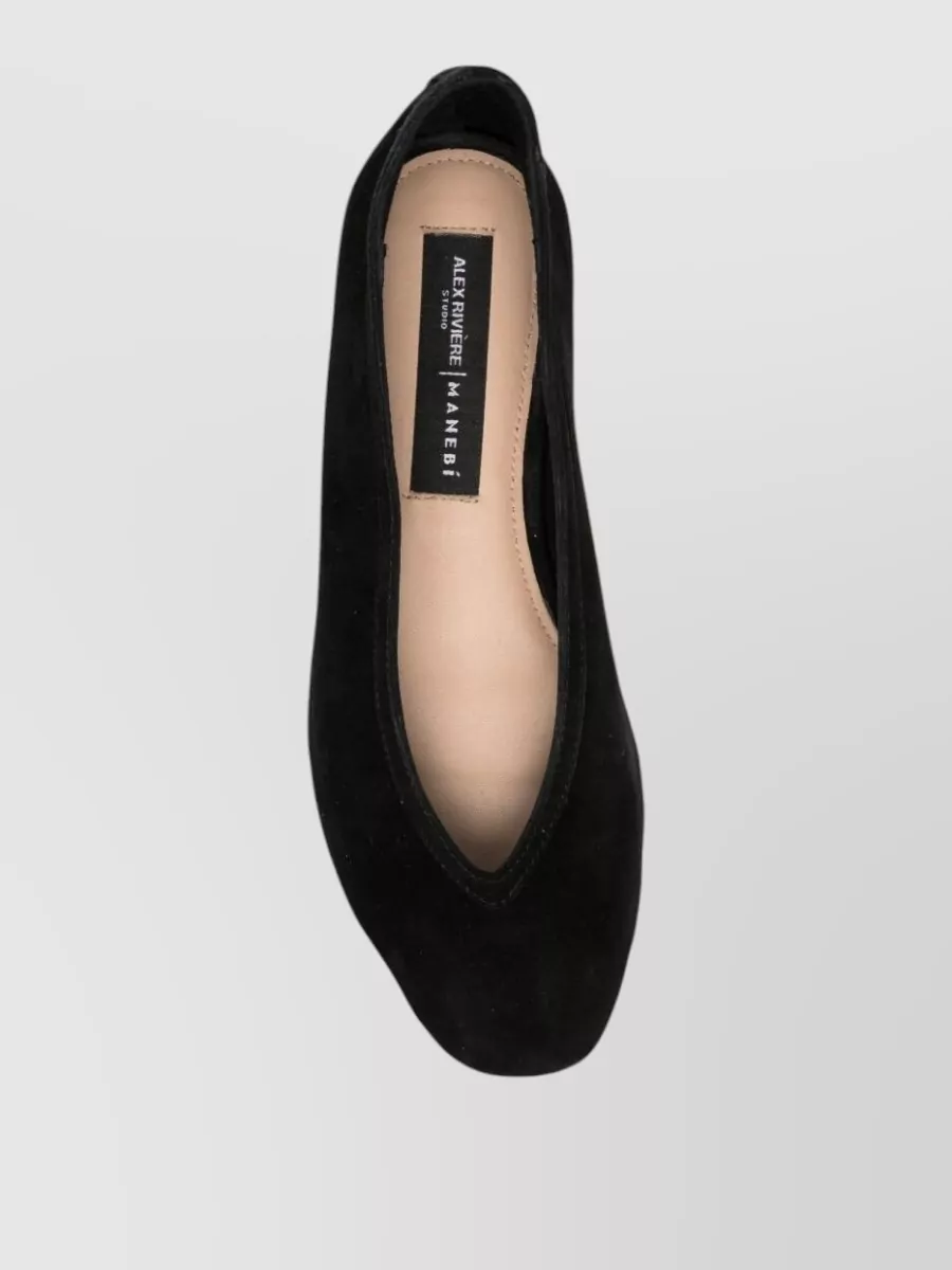 Manebi Suede Leather Ballerina Flats