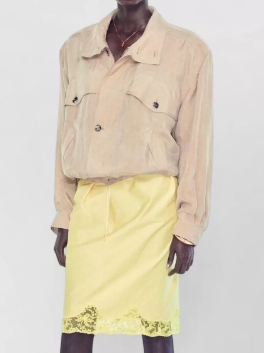 Saint Laurent Cotton Straight Skirt