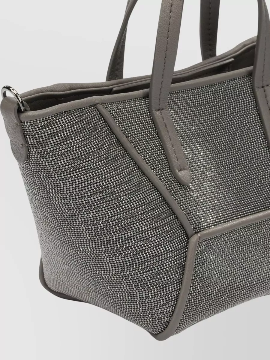 Brunello Cucinelli Monili Mini Leather Shoulder Bag