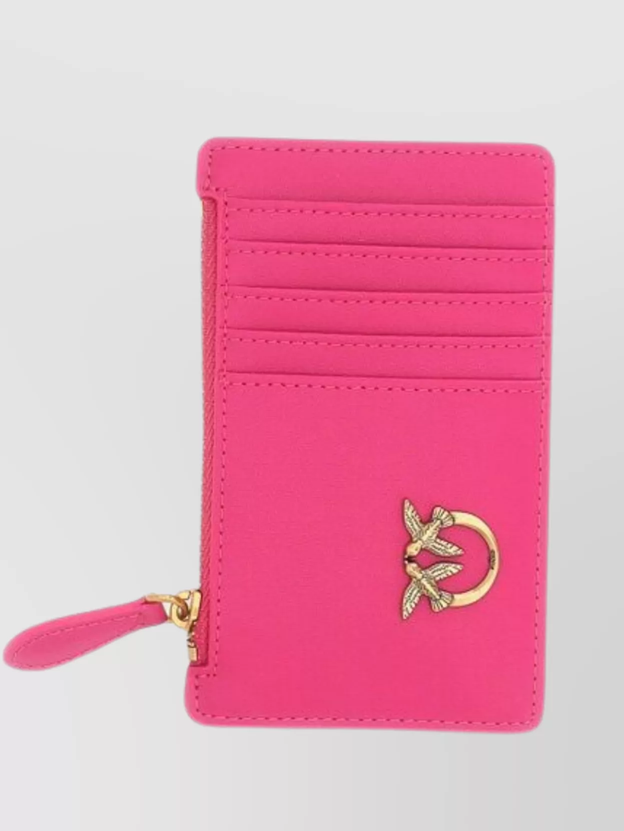 Shop Pinko Airone Logo Detail Cardholder With Zipper Pull