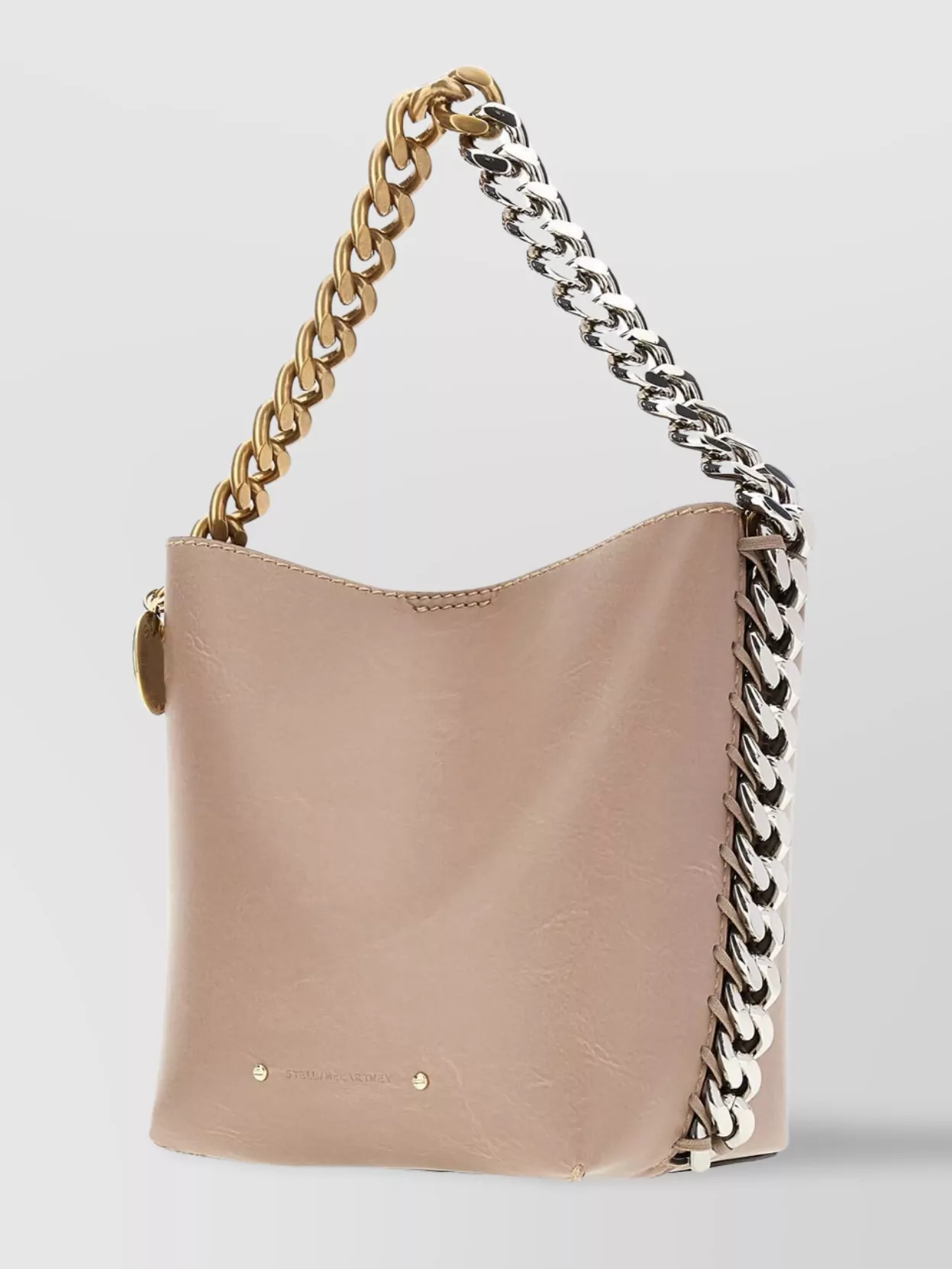Stella Mccartney Grey Mat Frayme Bucket Bag