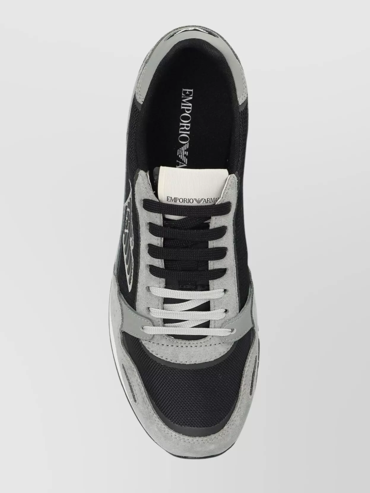 Emporio Armani Brand Sneakers With Mesh And Suede
