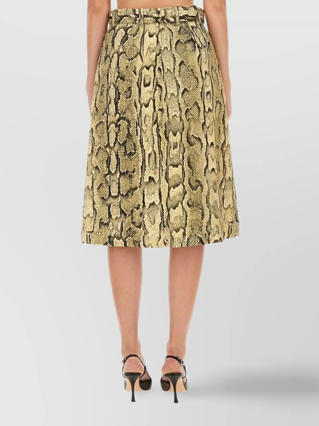 Dries Van Noten High Waist Knee-Length Animal Print Skirt