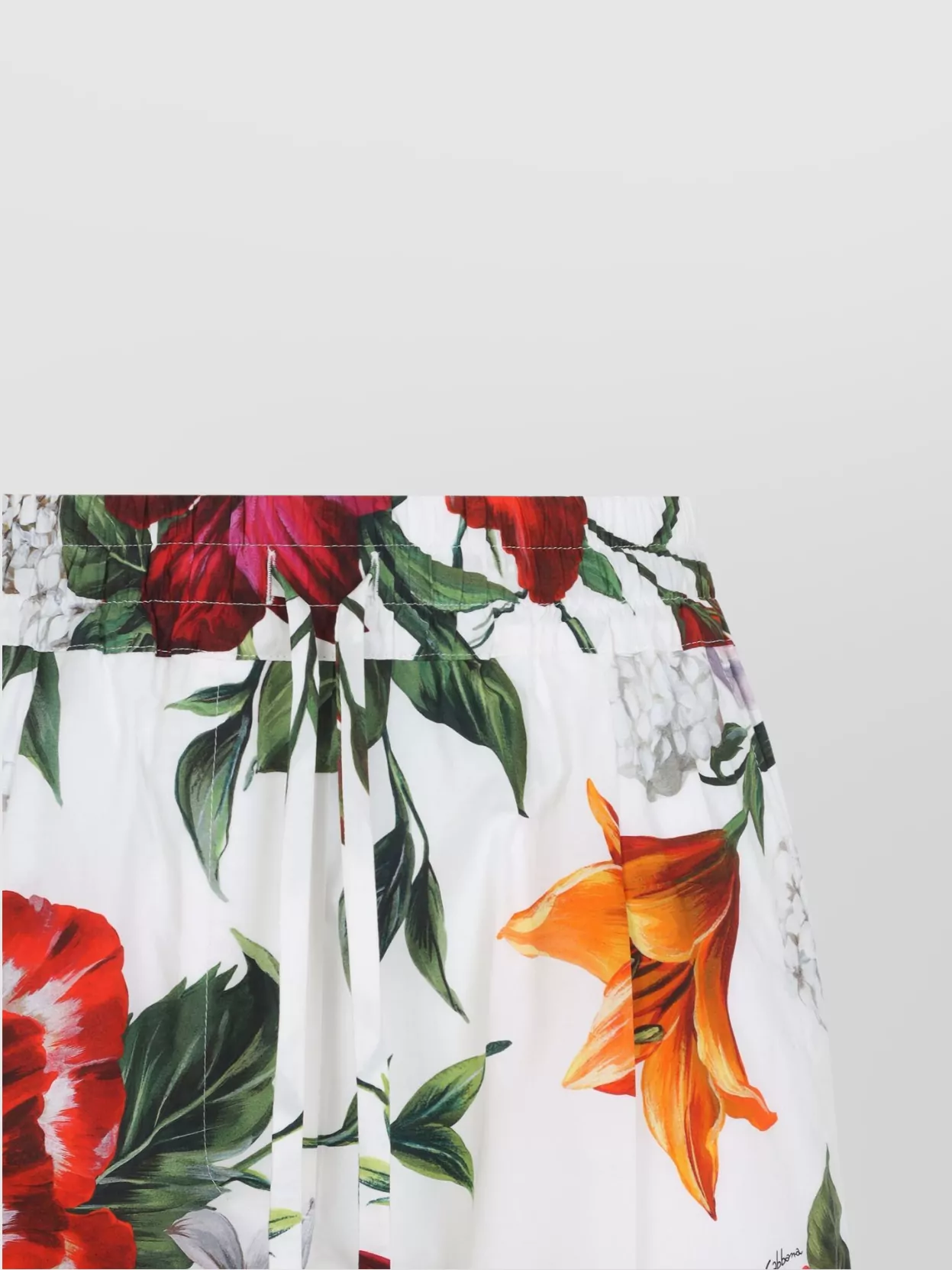 Dolce&Gabbana Elasticated Waist Floral Print Trousers