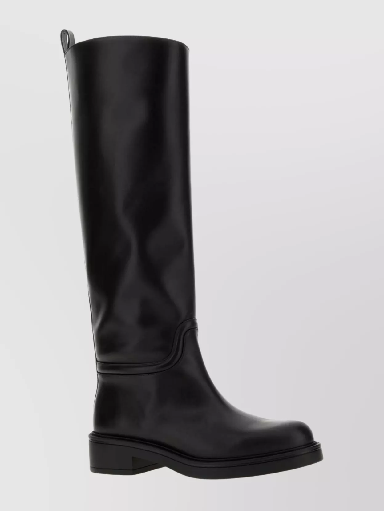 Stuart Weitzman Knee-high Block Heel Celia Leather Boots In Black