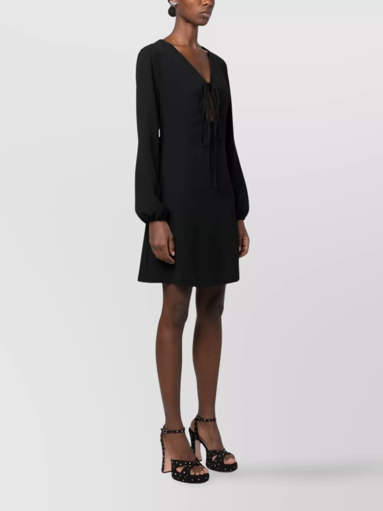 Parosh A-Line V-Neck Keyhole Dress