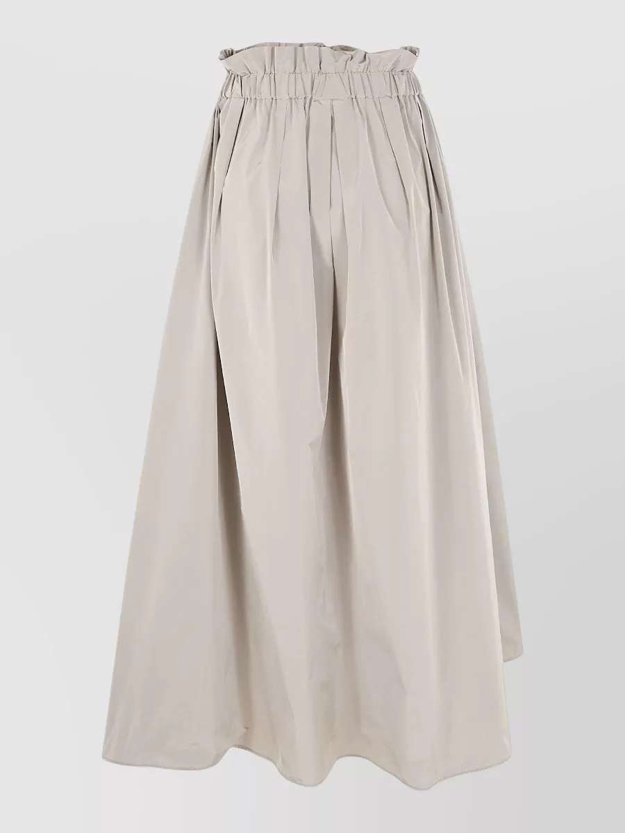 Herno High Waist Maxi Pleated Round Skirt