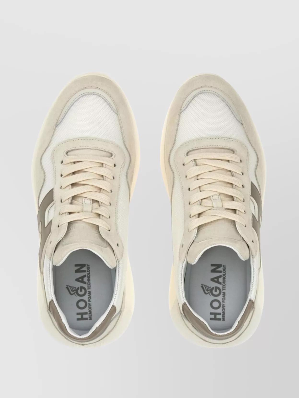 Hogan Suede And Mesh Sneakers With Rubber Sole