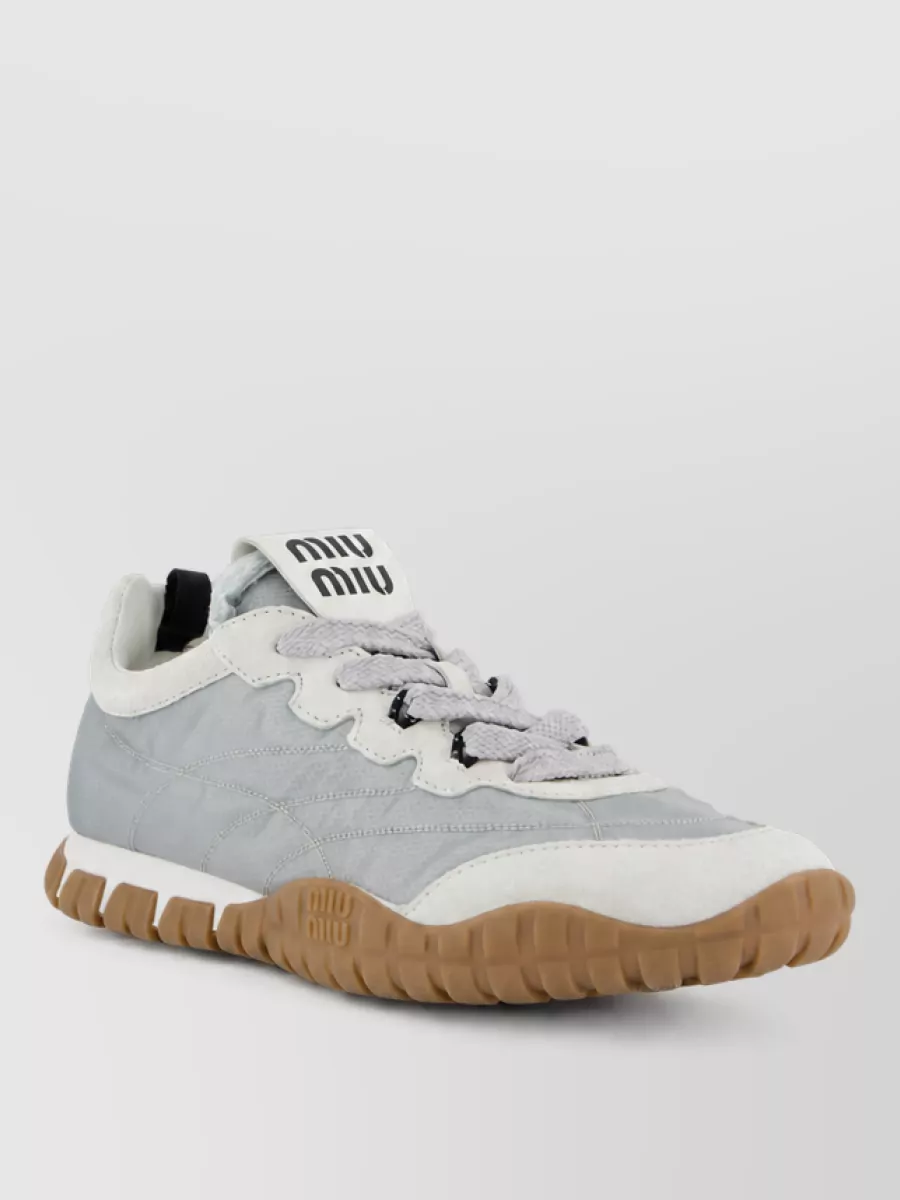 Miu Miu leather low top sneakers