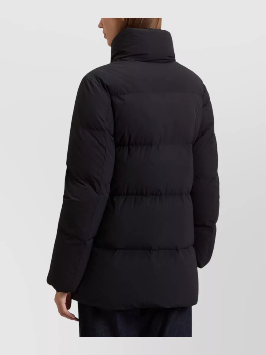 Woolrich Quilted High-Neck Midi Down Jacket