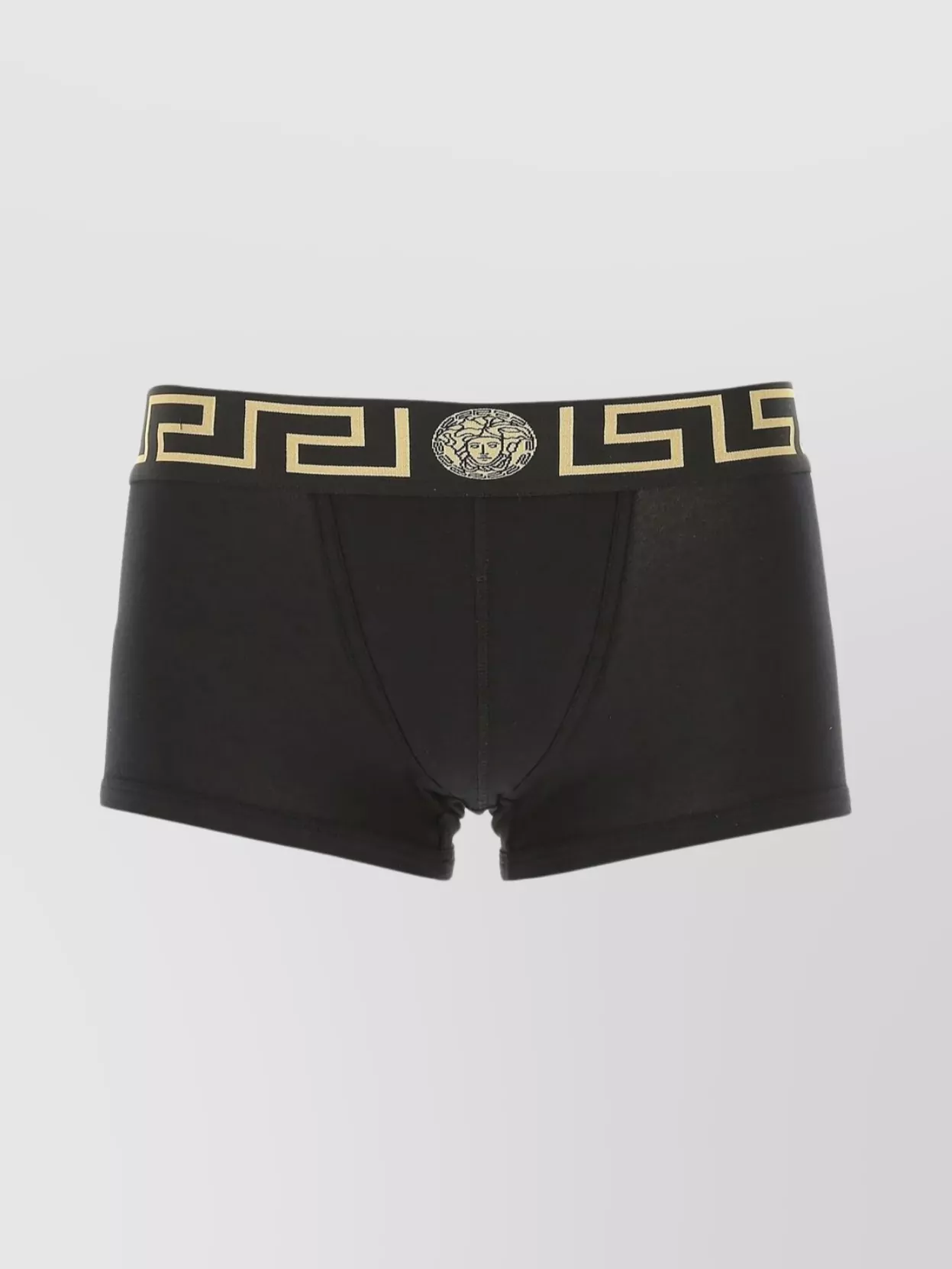 Shop Versace Stretch Cotton Boxer Set With Greek Key Embroidery