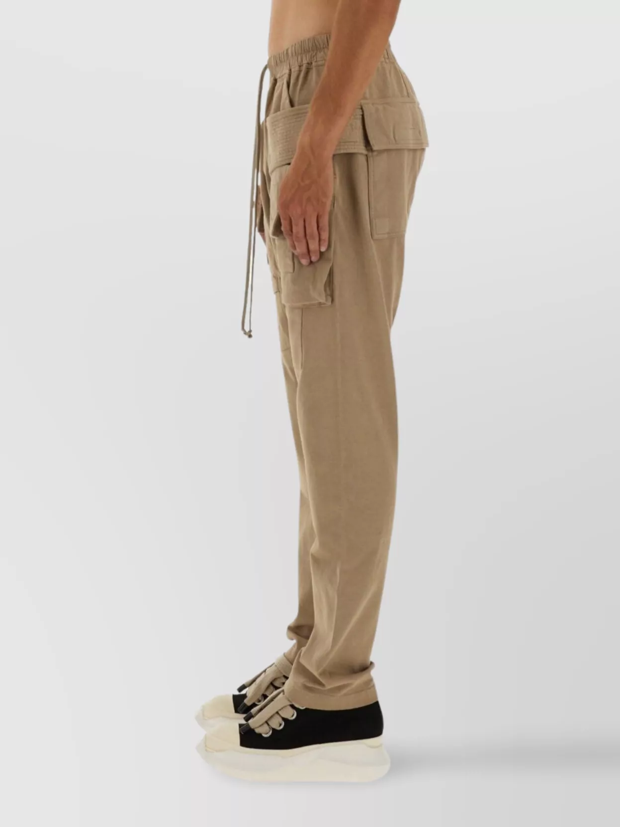 Rick Owens Drkshdw Relaxed Cargo Trousers Drawstring Waist