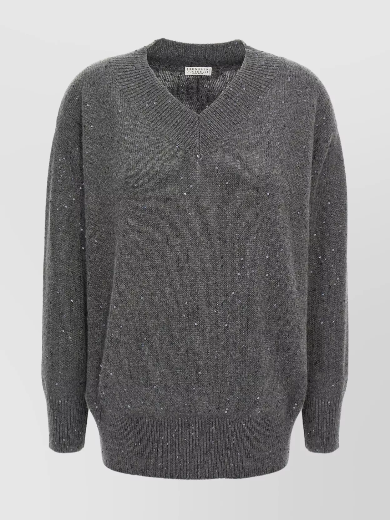 Brunello Cucinelli Sequin Sweater Sweaters And Cardigans Gray