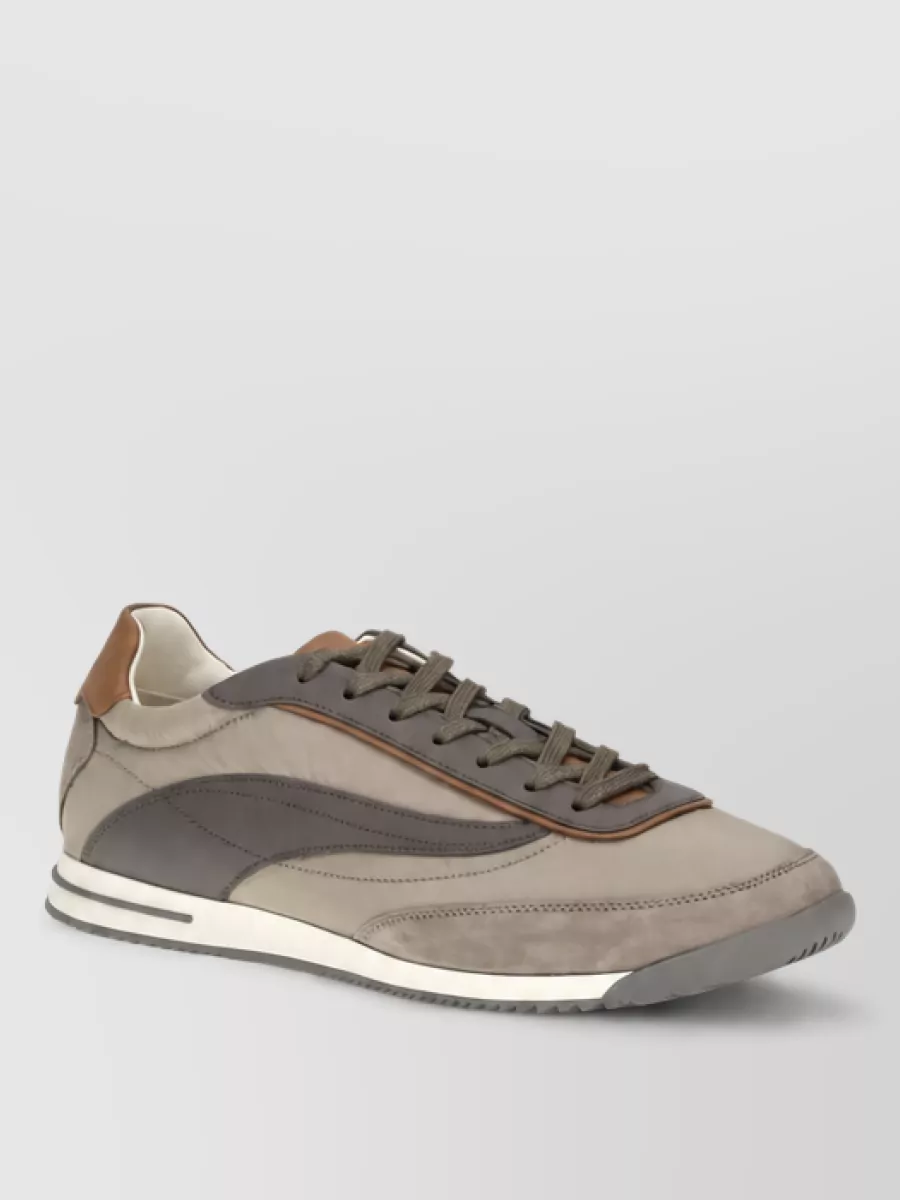 Brunello Cucinelli suede leather low top sneakers