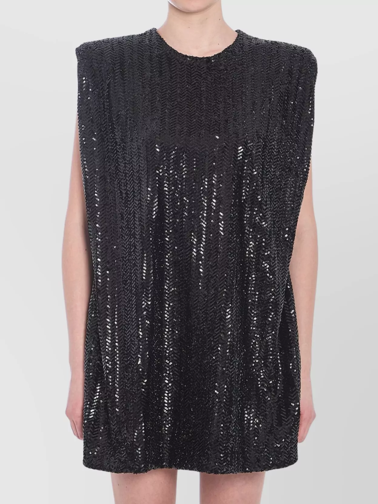 Golden Goose Sequined Mini Dress With Star Detail In Black