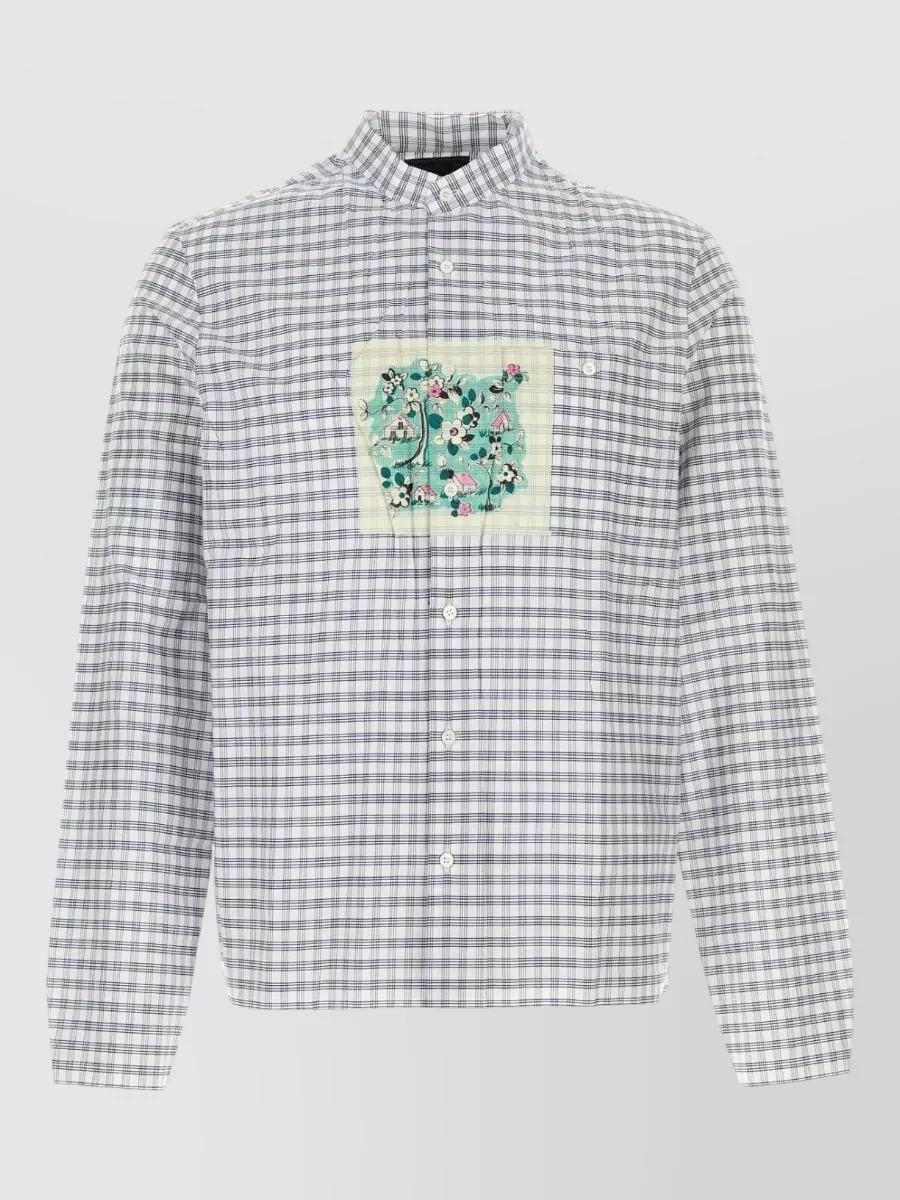 Prada embroidered cotton shirt