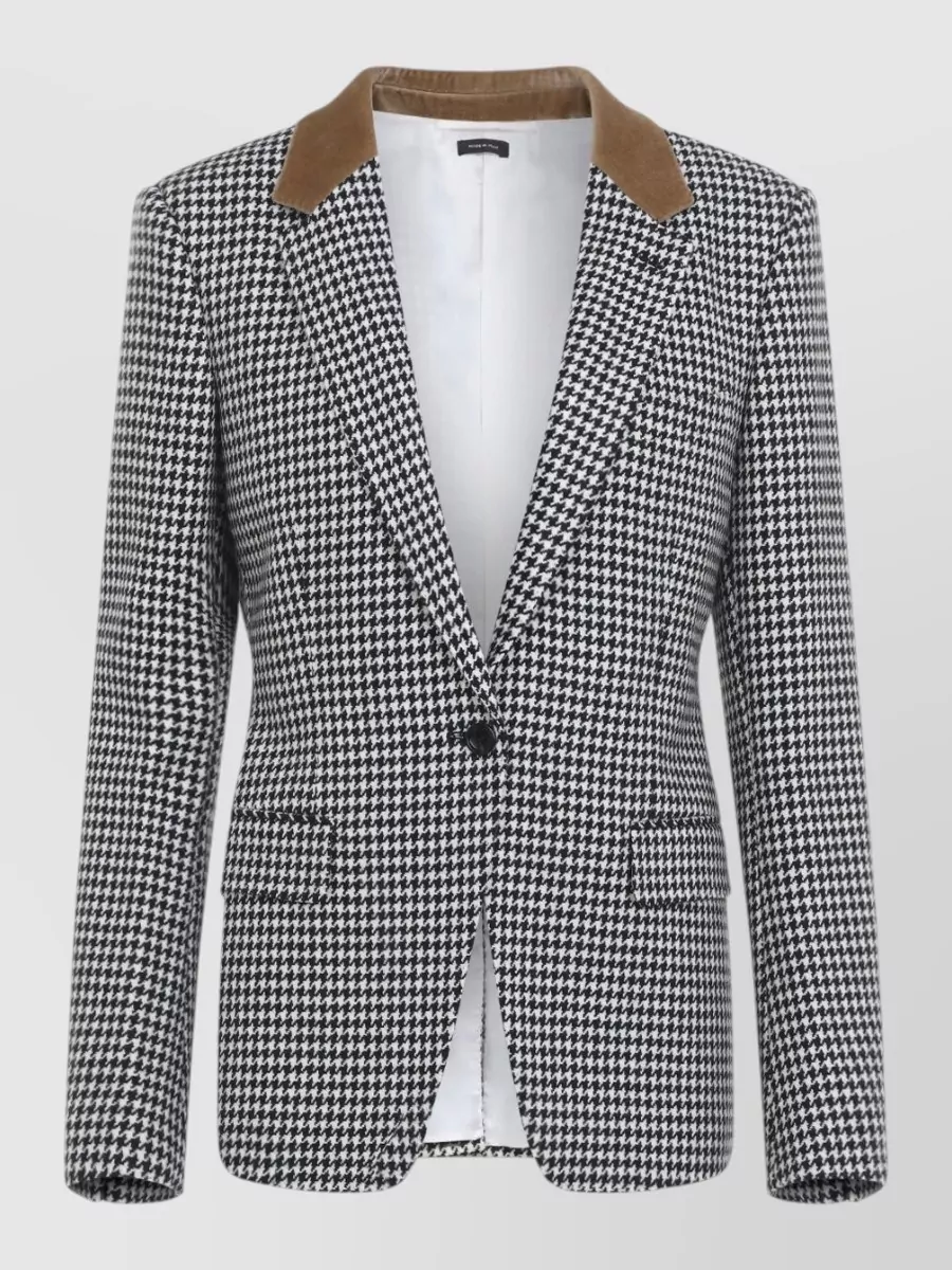Tom Ford cashmere houndstooth single breasted jacket
