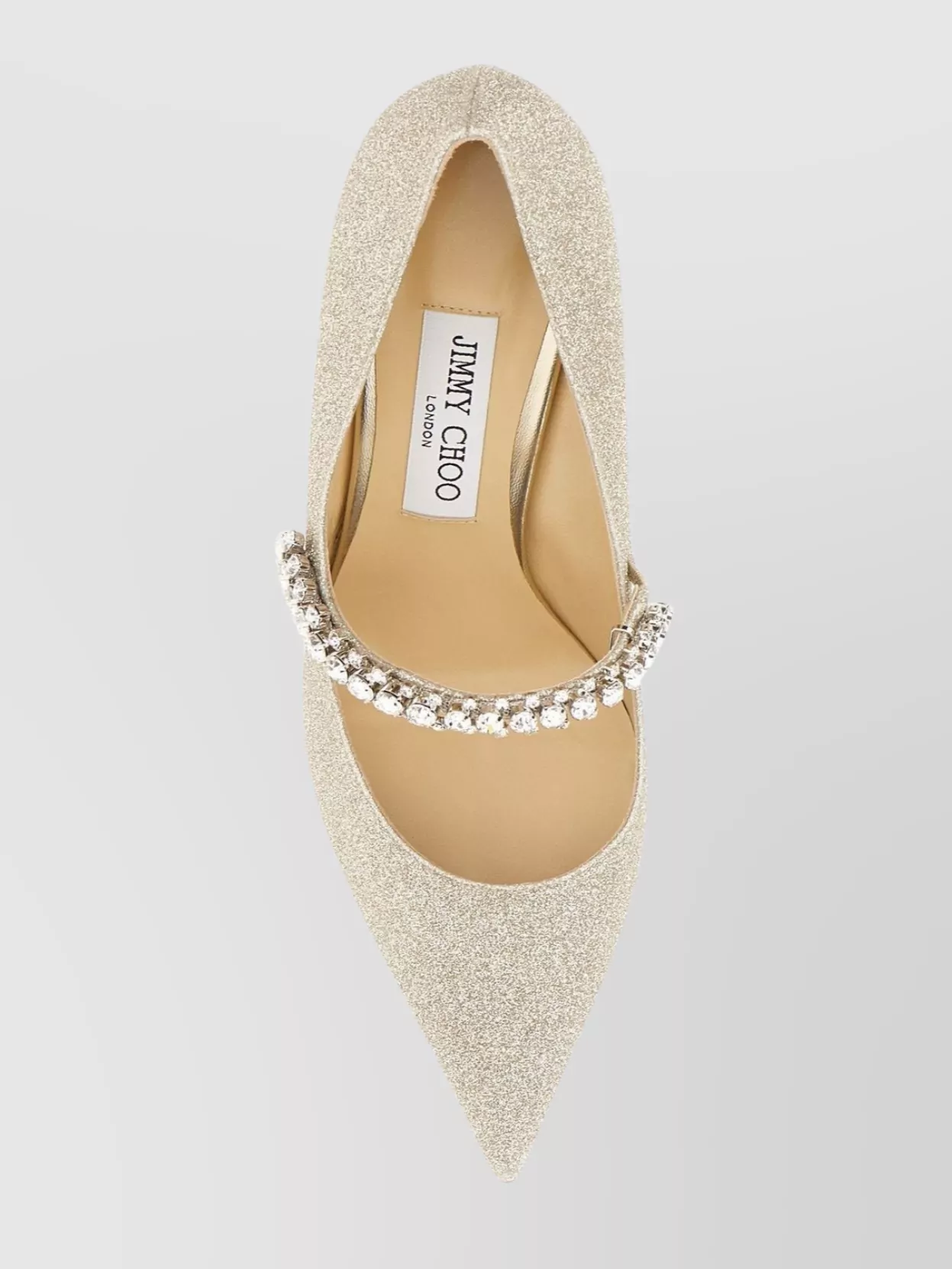JIMMY CHOO SEQUIN STRAP PUMP RHINESTONE EMBELLISHMENT