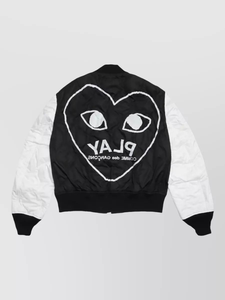 Comme Des Garçons Quilted Heart-Print Padded Coat
