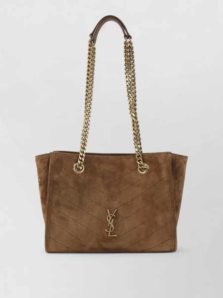 Saint Laurent niki small suede leather tote bag