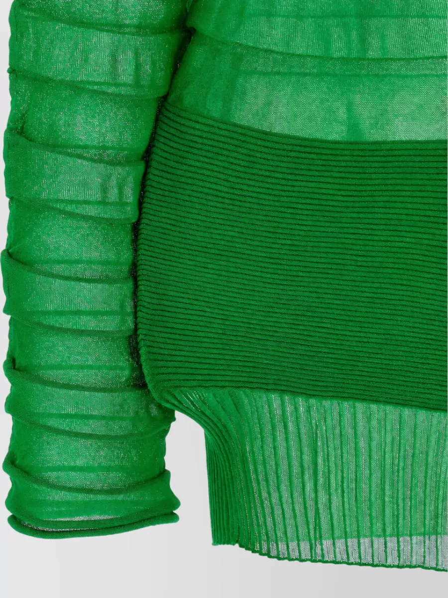 Issey Miyake Moving Knit Asymmetric Hem Sweatshirt